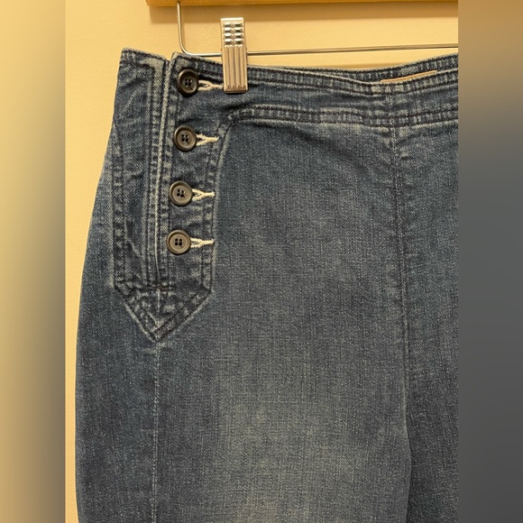 Mother Dark Wash High-Rise Crop Sailor Tripper Jeans - Picture 3 of 10